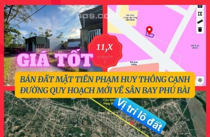 Đón Đầu Quy Hoạch. Bán Đất MT Phạm Huy Thông Chỉ 11,x tr/m2